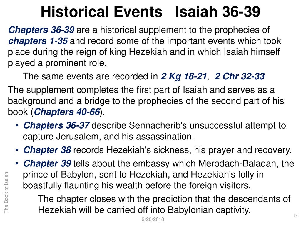 Educated Chapter 36 KING HEZEKIAH OF JUDAH: – Nicky's Notes